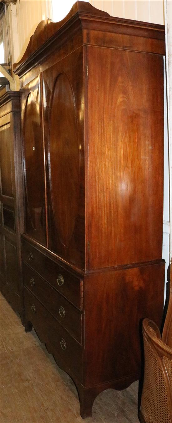 Mahogany linen press